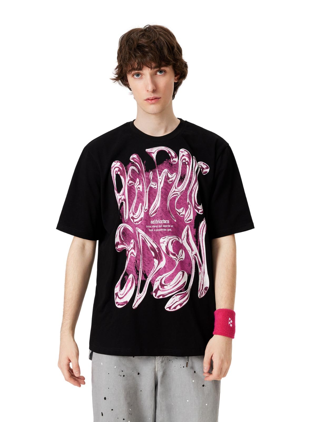Metalic Graphic Tees Men Y2k Oversized T Shirts Women Vintage Tees Unisex Summer Tops