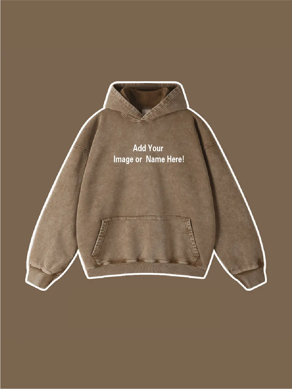 Custom Washed Vintage Kangaroo Pocket Hoodie