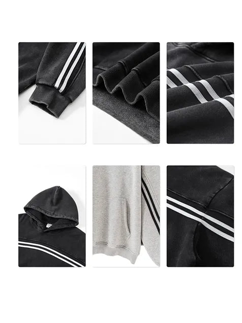332g Webbing Contrast Color Cotton Hoodie