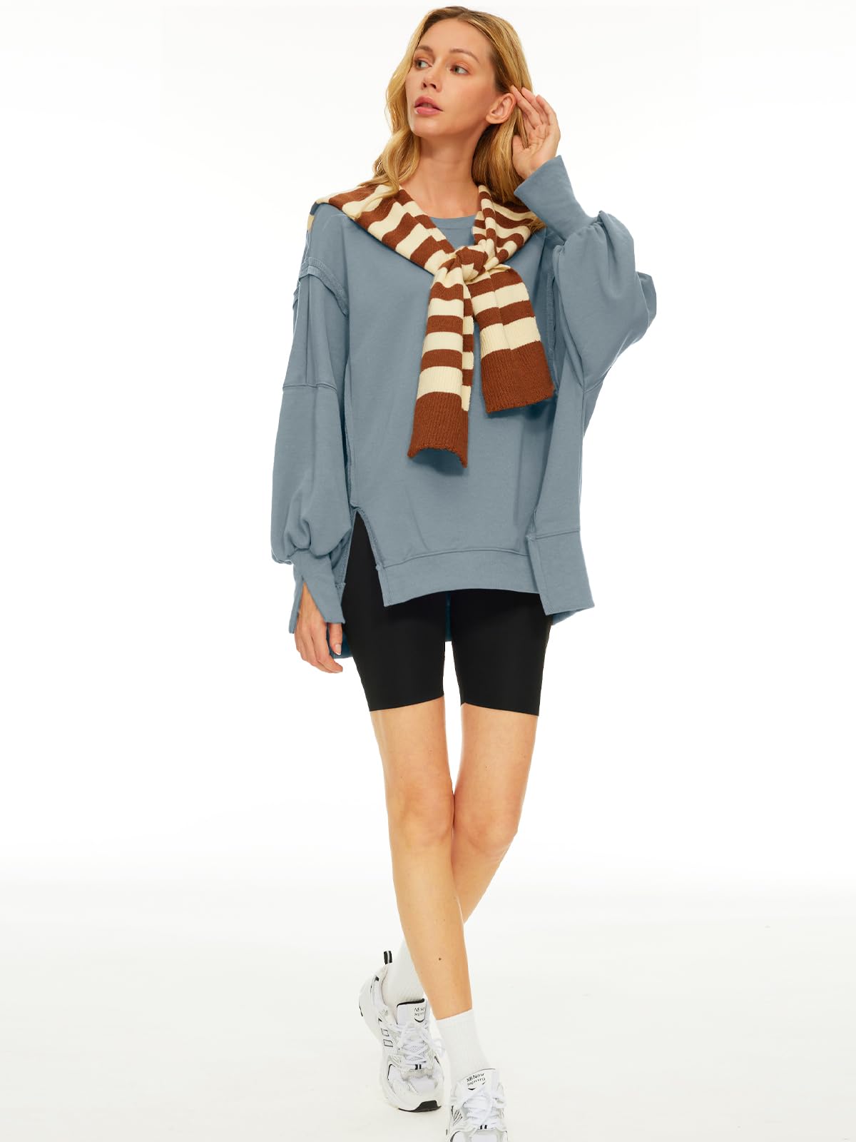 Womens Oversized Sweatshirts Hoodies Crewneck Shirts Fall Outfits