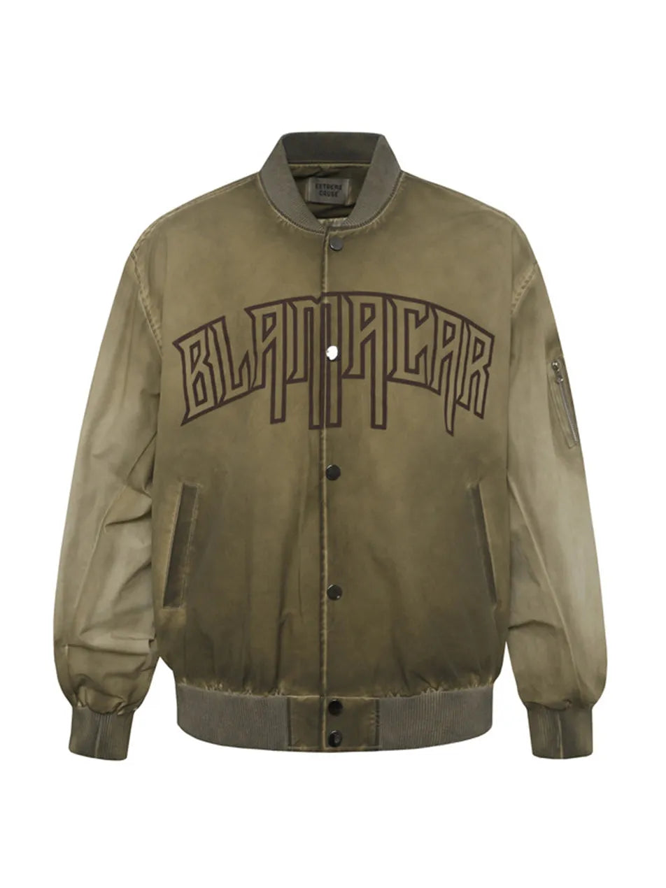 High Street Letter Print Flight Jackets for Men