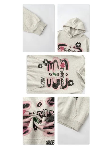 360g Skull Wash Old Cotton Hoodie
