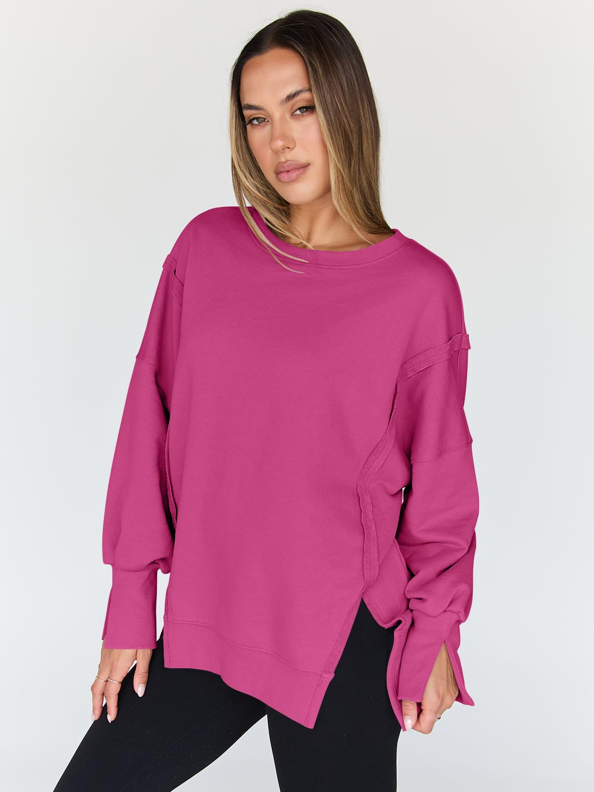 Womens Oversized Sweatshirts Hoodies Crewneck Shirts Fall Outfits