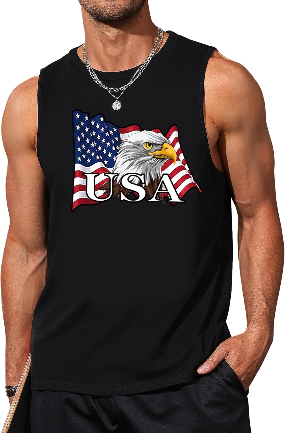 Mens Tank Tops Beach Summer Sleeveless Shirts Graphic Palm Tree Vacation