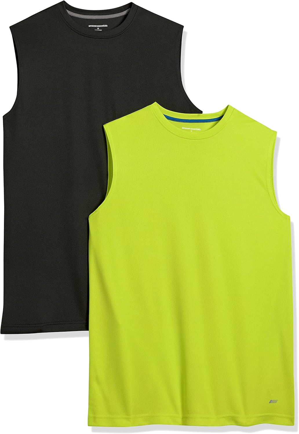 Essentials Men's Active Performance Tech Muscle Tank Pack of 2