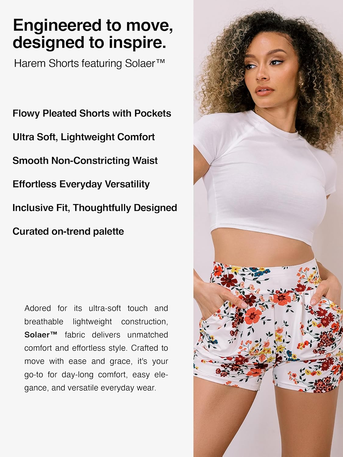 Women’s Shorts with Pockets Ultra Soft Stretch