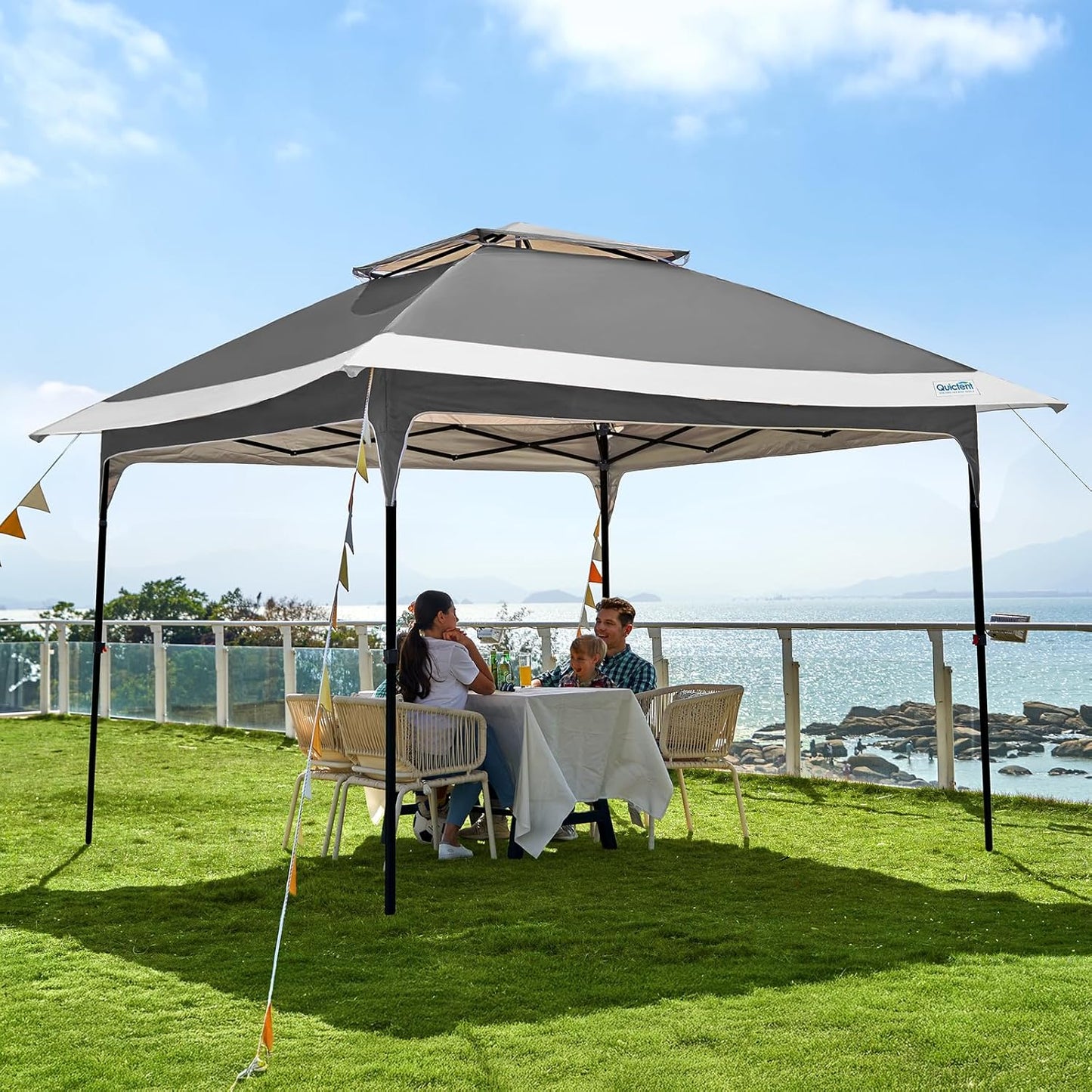 10x10FT Instant Canopy Tent – UV Protective Pop-Up Shelter for Backyard Patio or Camping