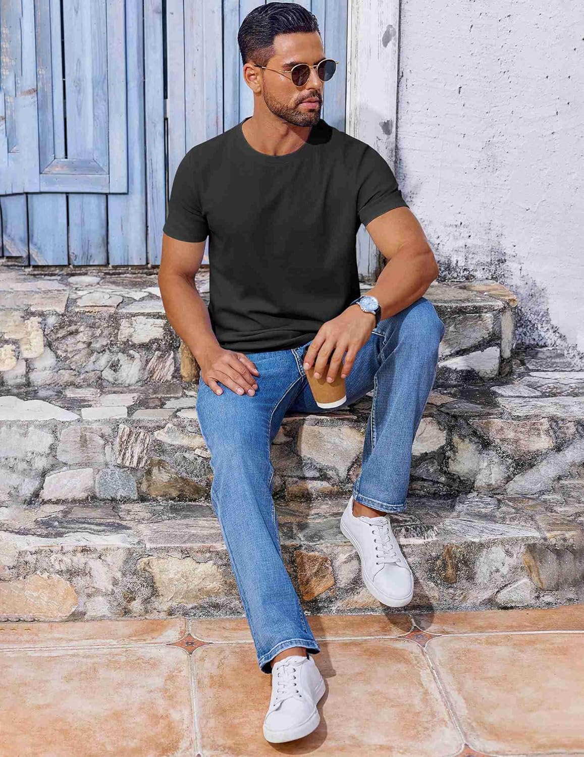 T Shirt Short Sleeve Crew Neck T-Shirt Casual Summer Basic Tee Shirts