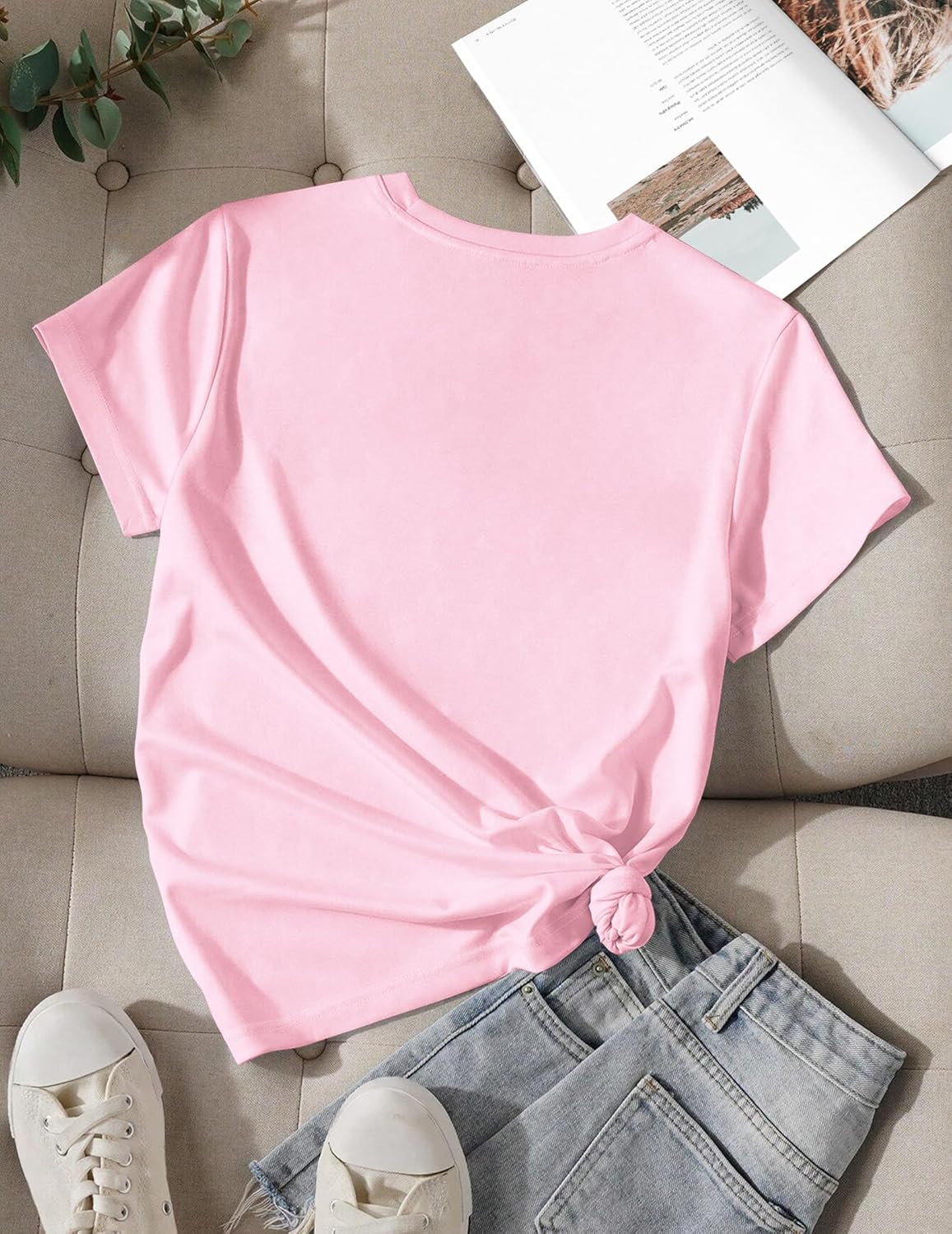Women's T Shirts Crewneck Short Sleeve Shirt