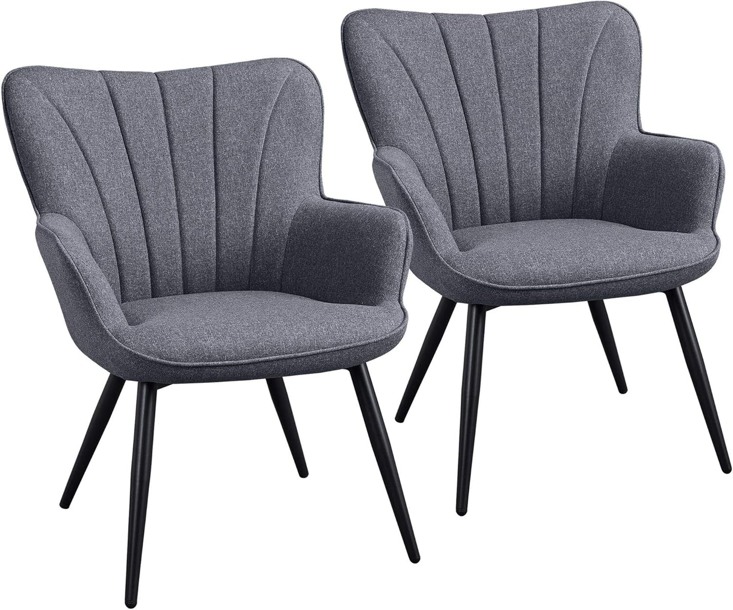Yaheetech PU Leather Armchair Modern Accent Chair with Metal Legs