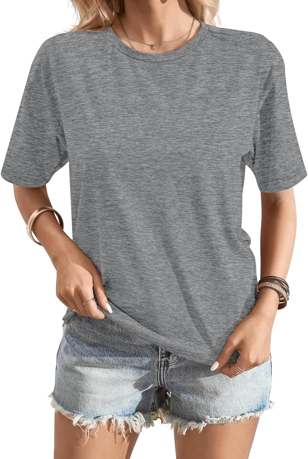 Women's T Shirts Crewneck Short Sleeve Shirt