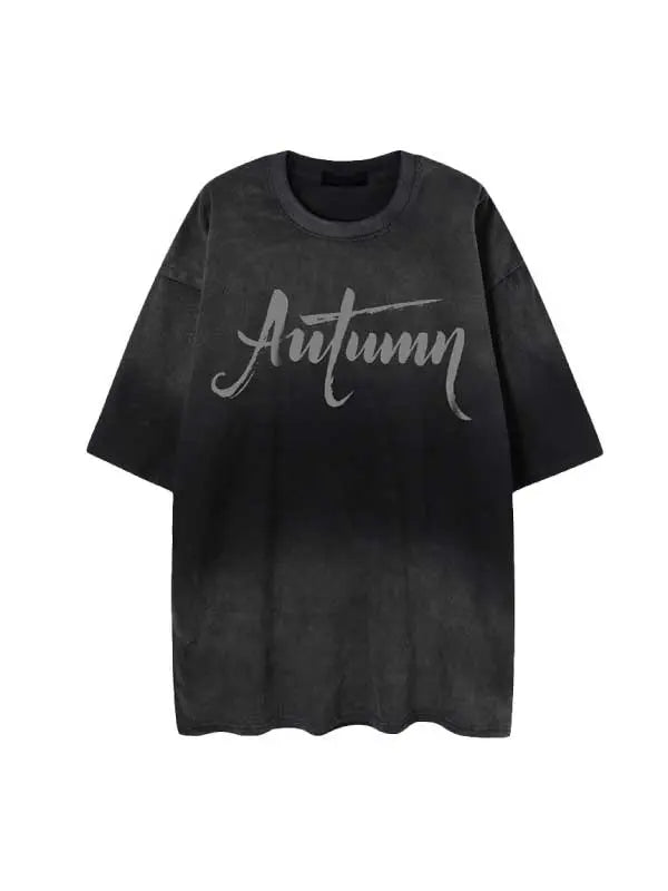 Women's Autumn Letter Graphic Tee