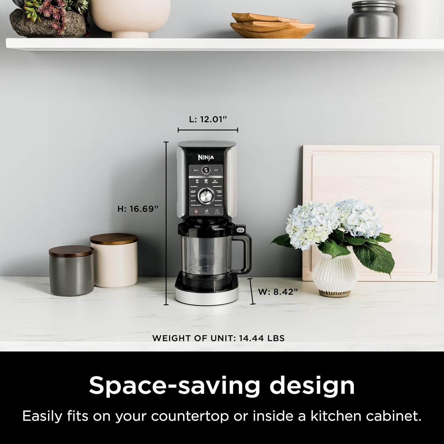 Ninja NC301 CREAMi Ice Cream Maker, for Gelato, Mix-ins, Milkshakes, Sorbet, Smoothie Bowls & More