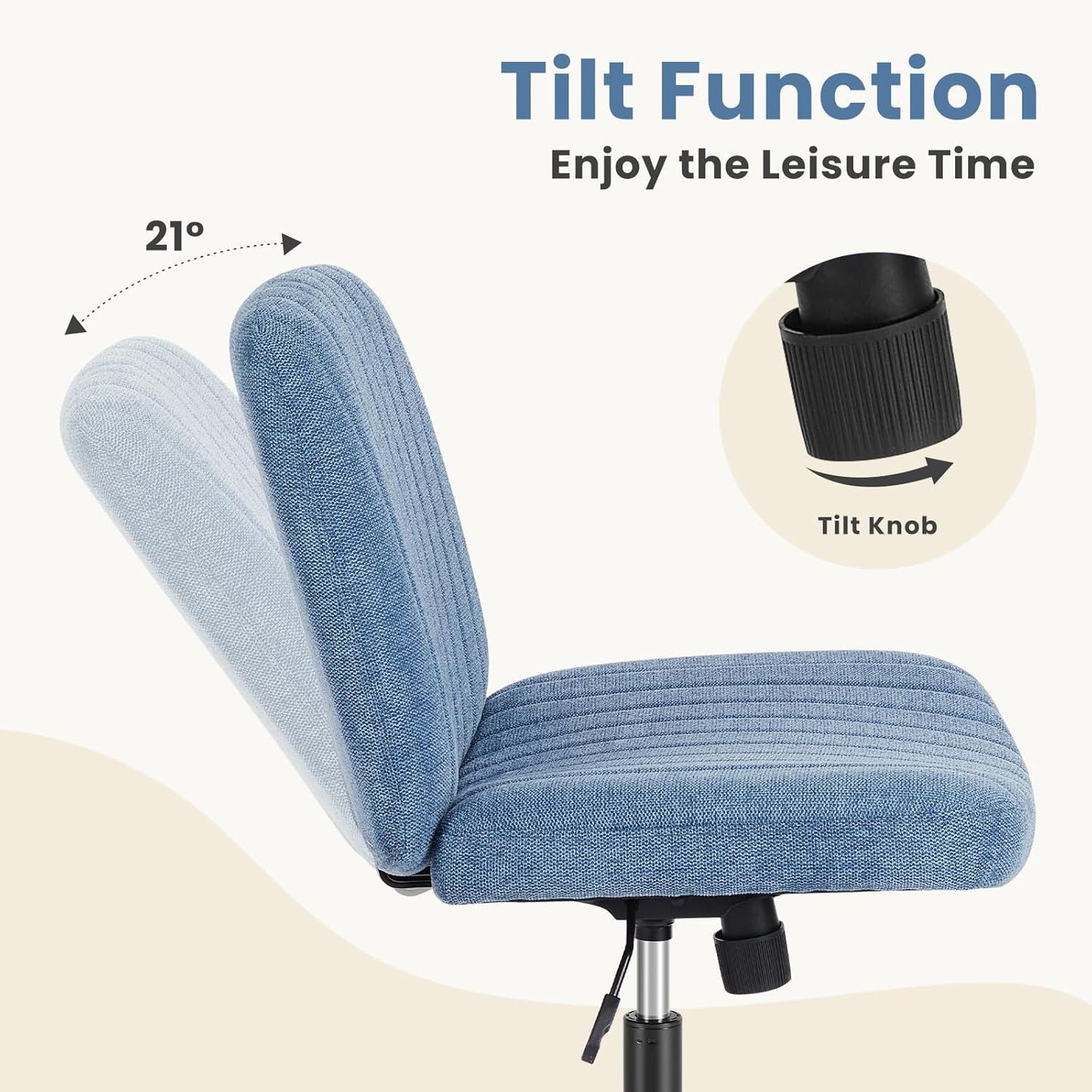 DUMOS Criss Cross Chair Legged Office Wide Comfy Desk Seat