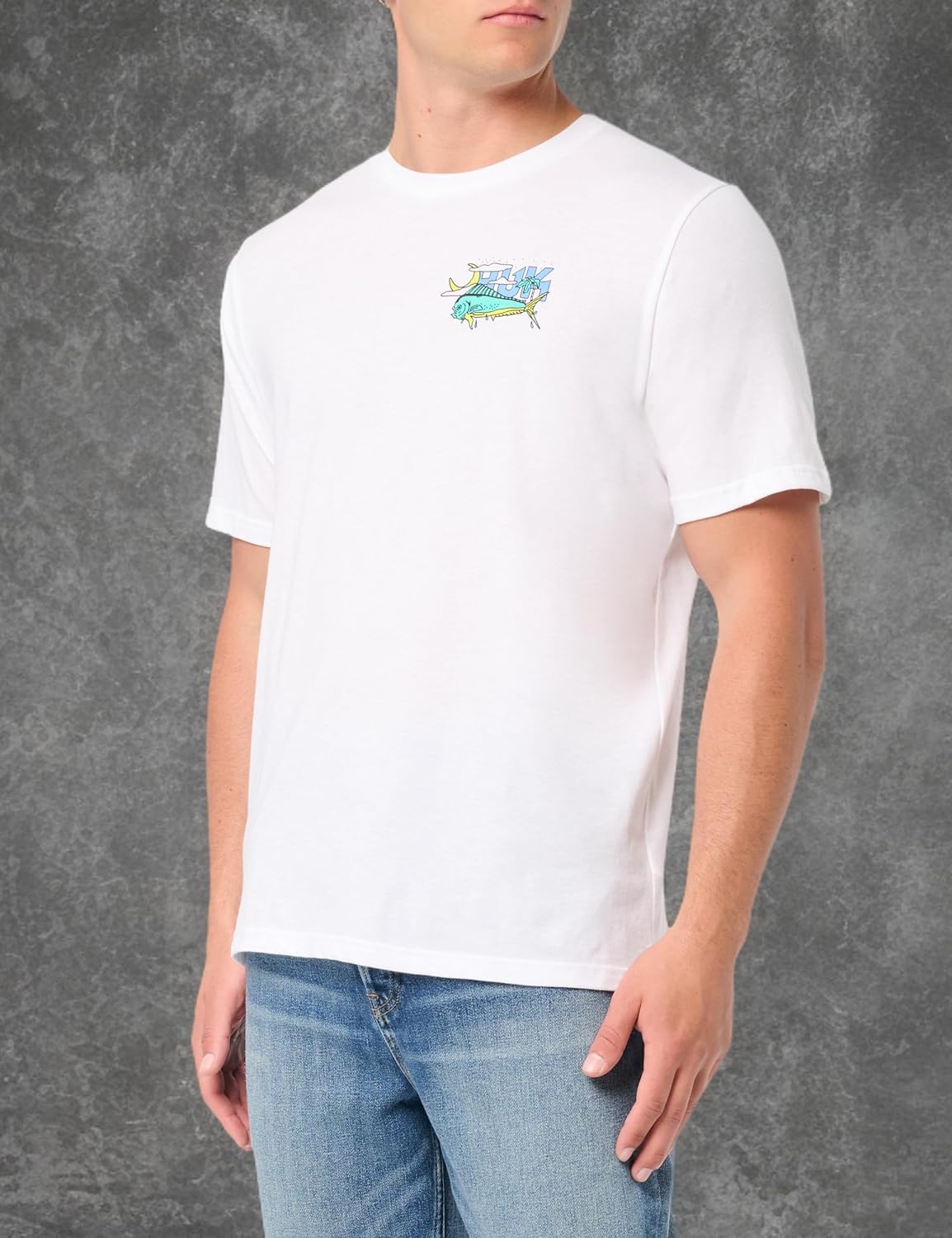Men Fishing Graphic Tee Performance Short Sleeve Quick-Dry