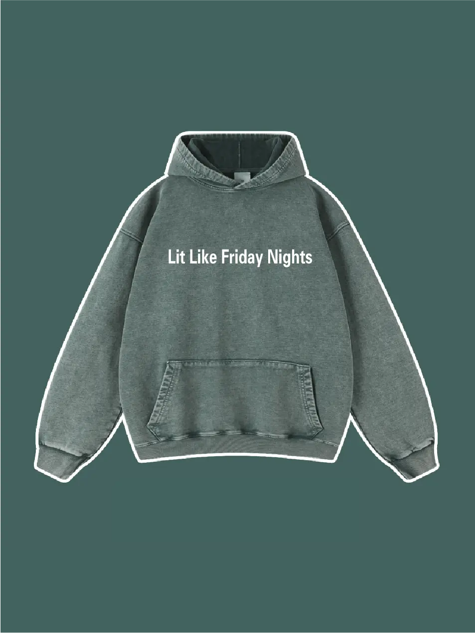 Lit Like Friday Nights Embroidered Hoodie