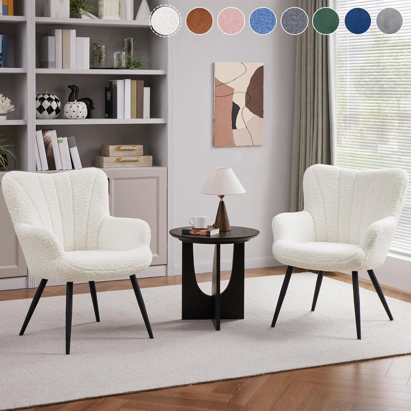Yaheetech PU Leather Armchair Modern Accent Chair with Metal Legs