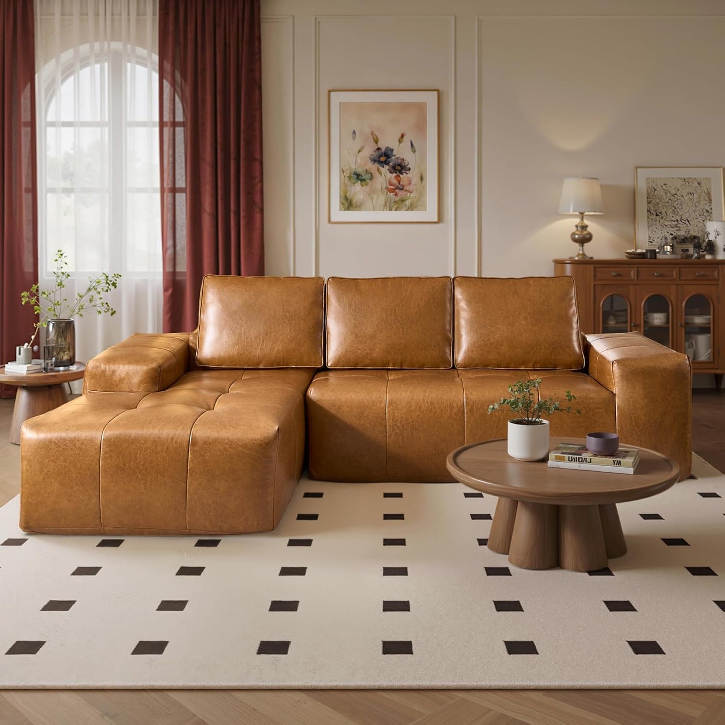 104" Cloud Sectional Couch with L-Shape Chaise