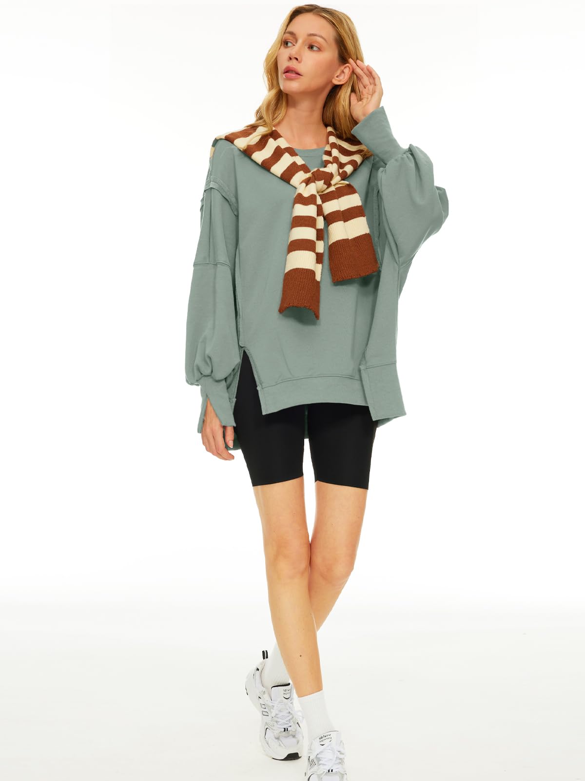 Womens Oversized Sweatshirts Hoodies Crewneck Shirts Fall Outfits