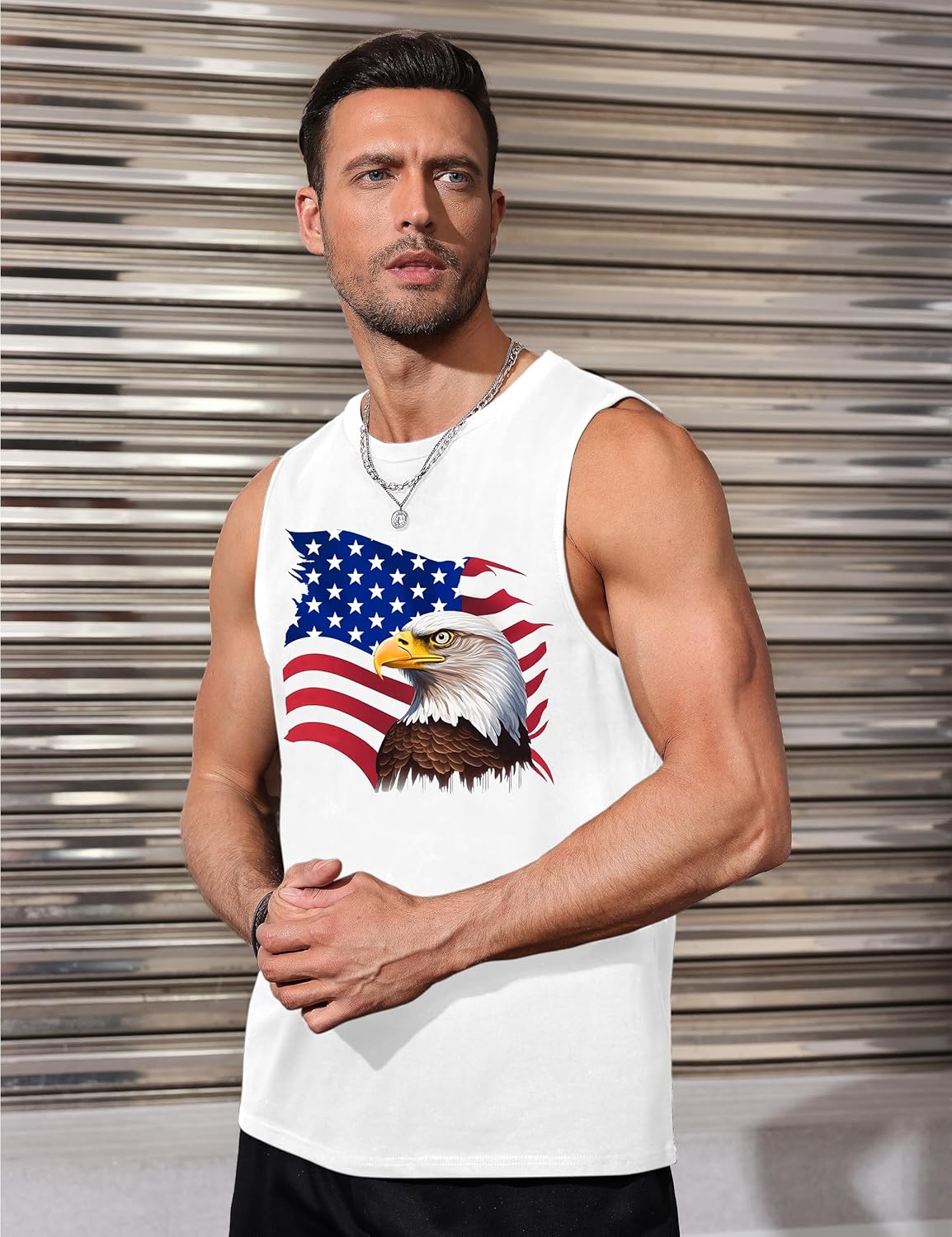 Mens Tank Tops Beach Summer Sleeveless Shirts Graphic Palm Tree Vacation