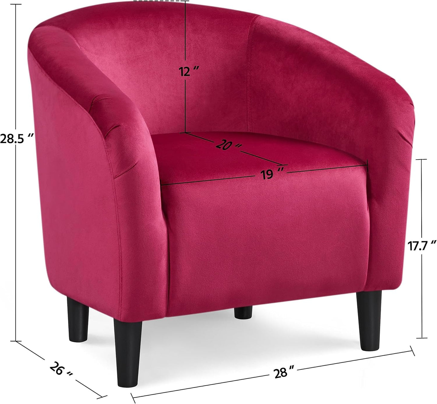 Yaheetech Accent Barrel Chair Boucle Fabric Club Chair