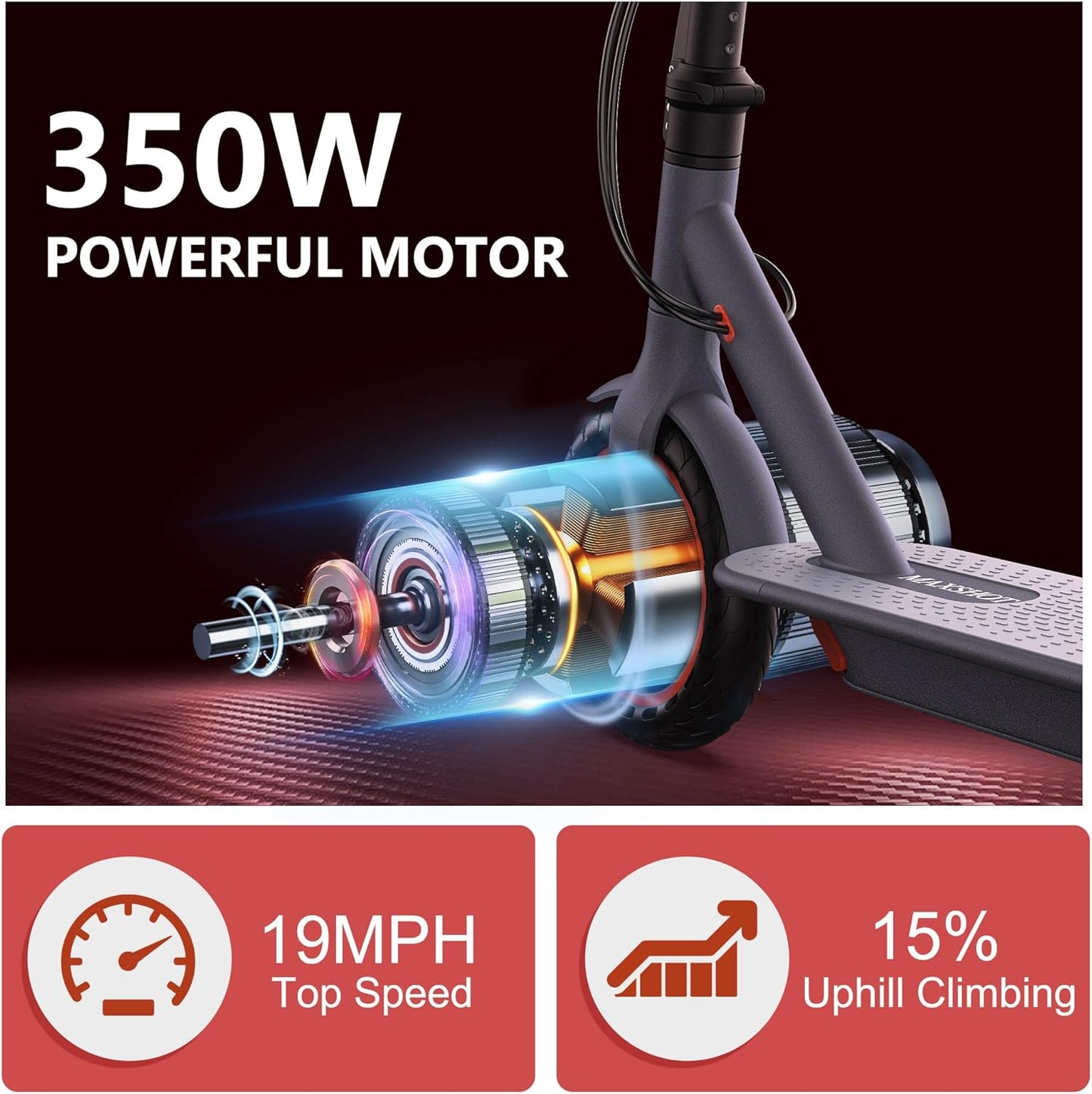 Electric Scooter for Adults 8.5/10/14" Tires, 19/22Mph, 350W/500W Motor