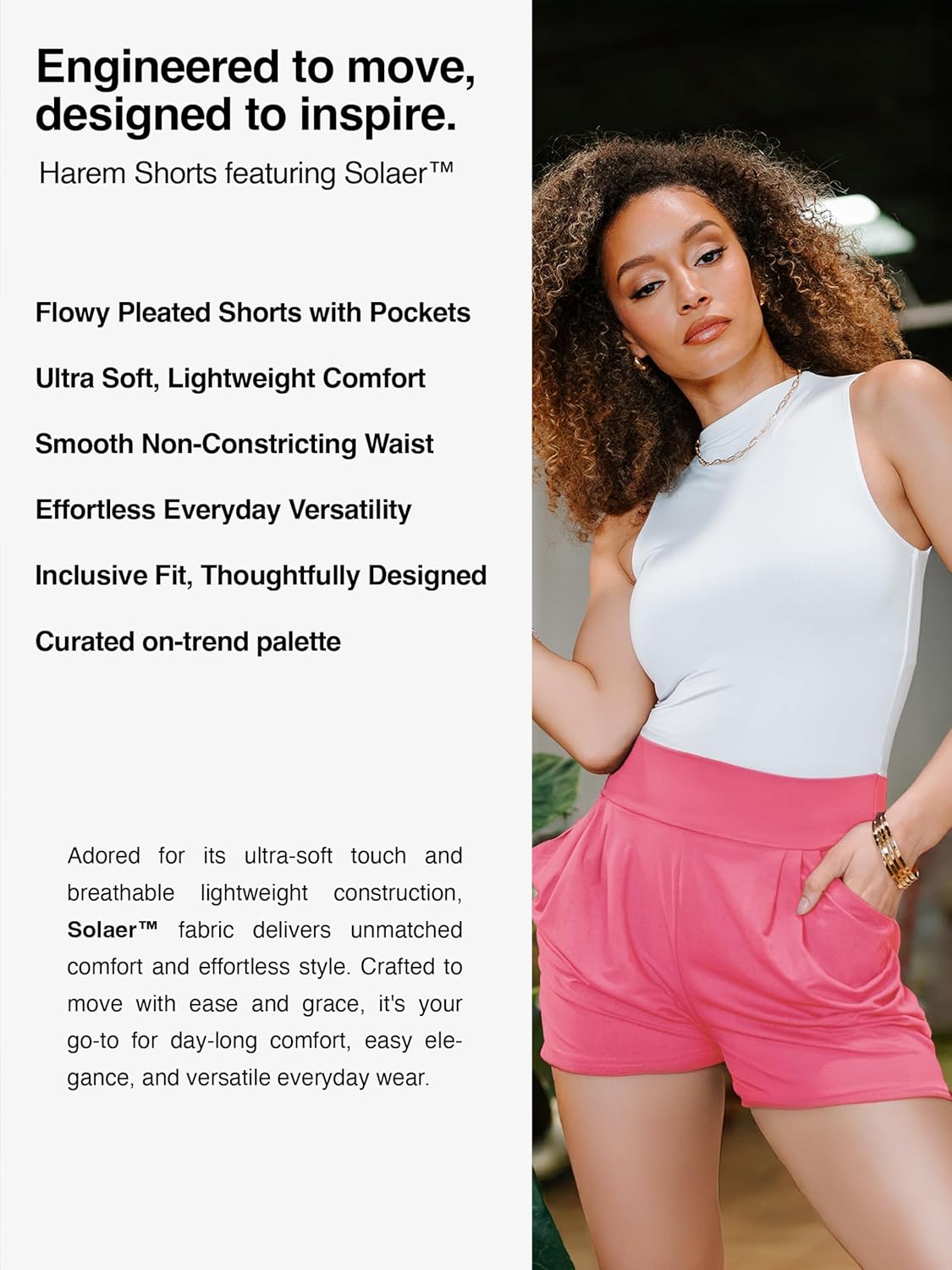 Women’s Shorts with Pockets Ultra Soft Stretch