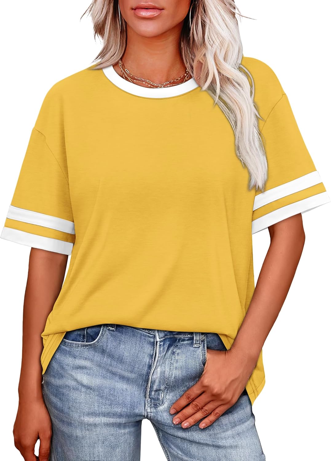 Womens T Shirts Loose Fit Short Sleeve Tees
