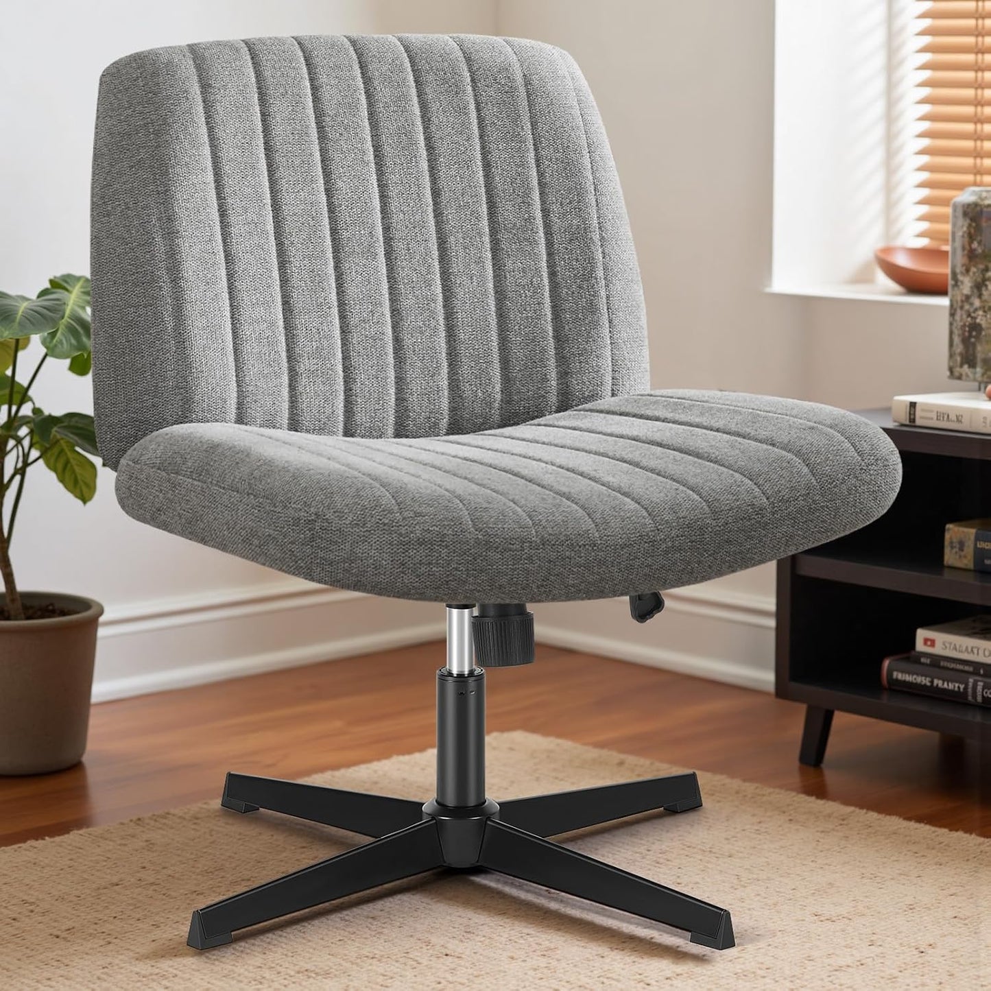 DUMOS Criss Cross Chair Legged Office Wide Comfy Desk Seat
