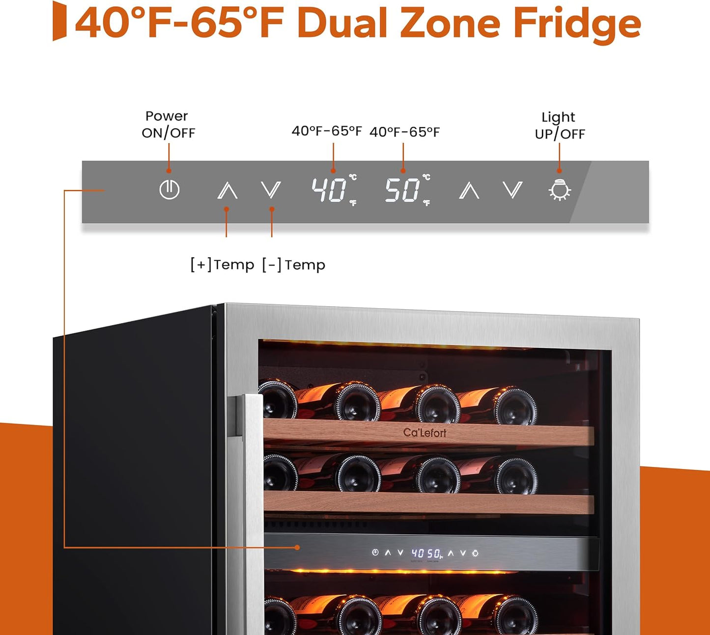 24 Inch Wine Fridge 54 Bottle Wine Cooler Refrigerator