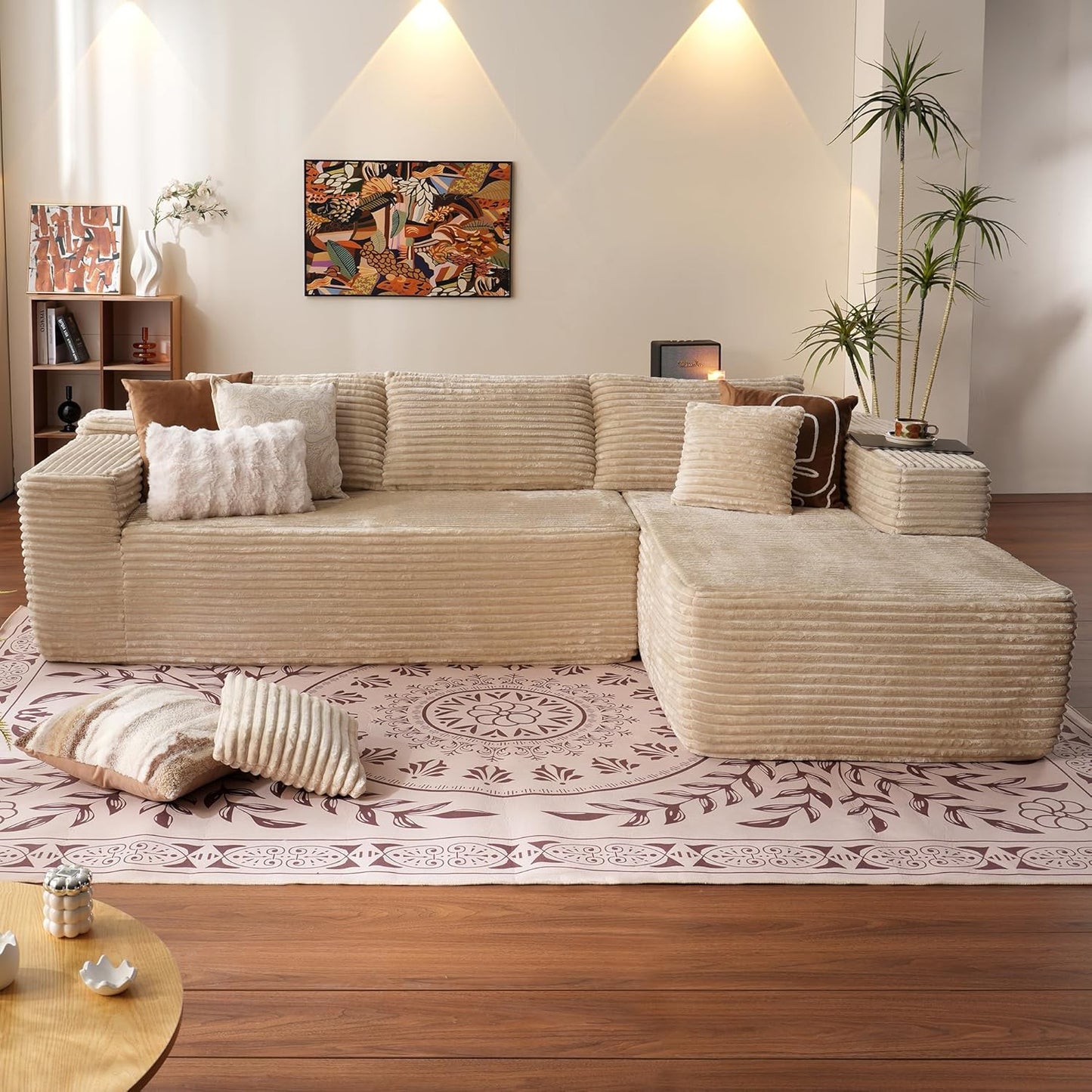 104" Cloud Sectional Couch with L-Shape Chaise