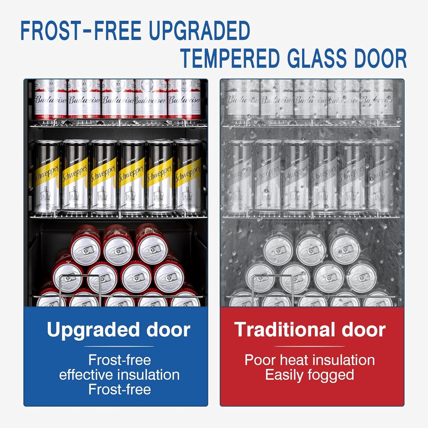24 Inch Beverage Refrigerator Outdoor Under Counter Beverage Cooler for Patio