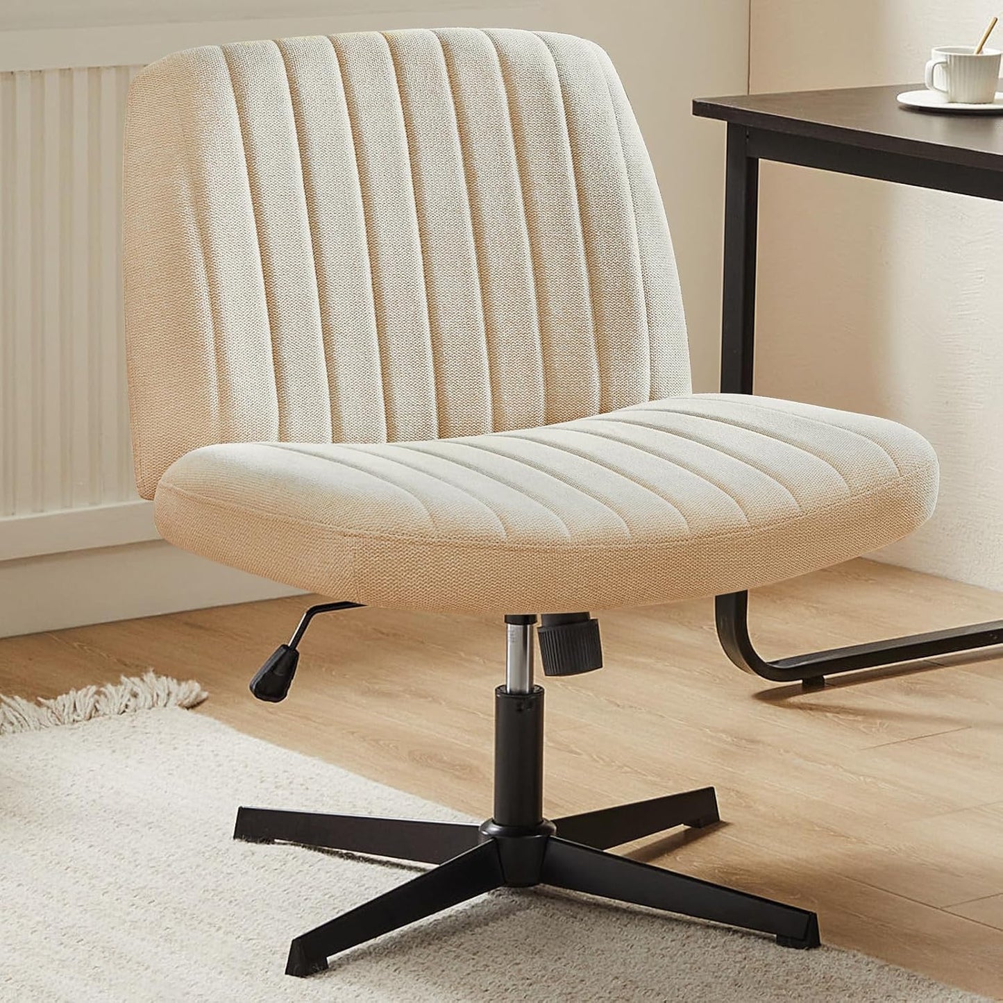 DUMOS Criss Cross Chair Legged Office Wide Comfy Desk Seat