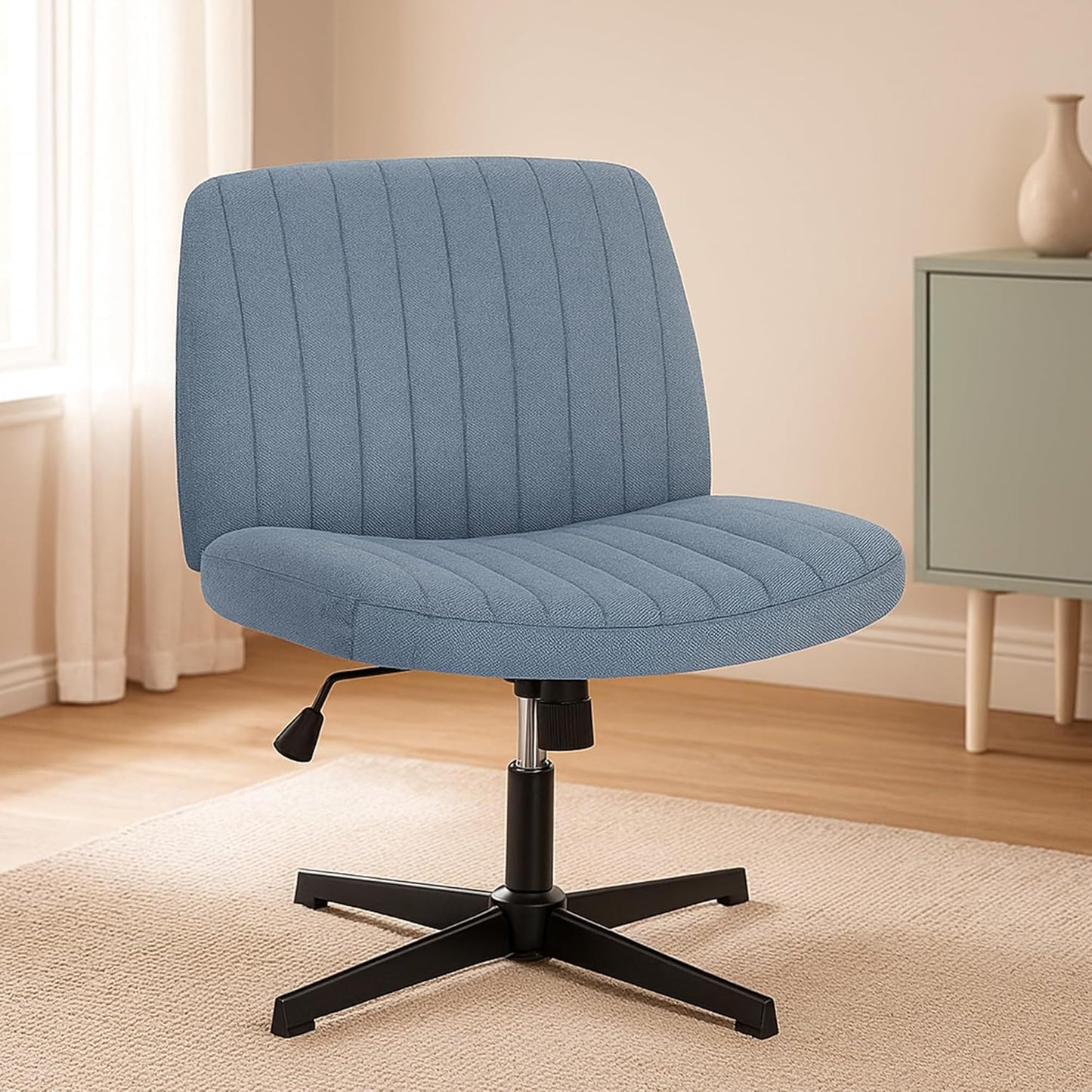 DUMOS Criss Cross Chair Legged Office Wide Comfy Desk Seat