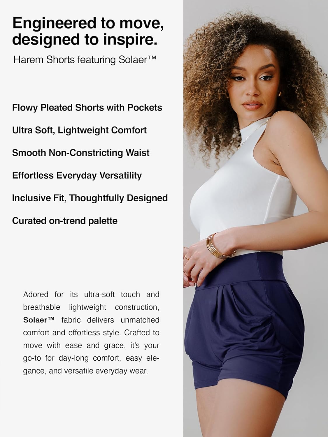 Women’s Shorts with Pockets Ultra Soft Stretch