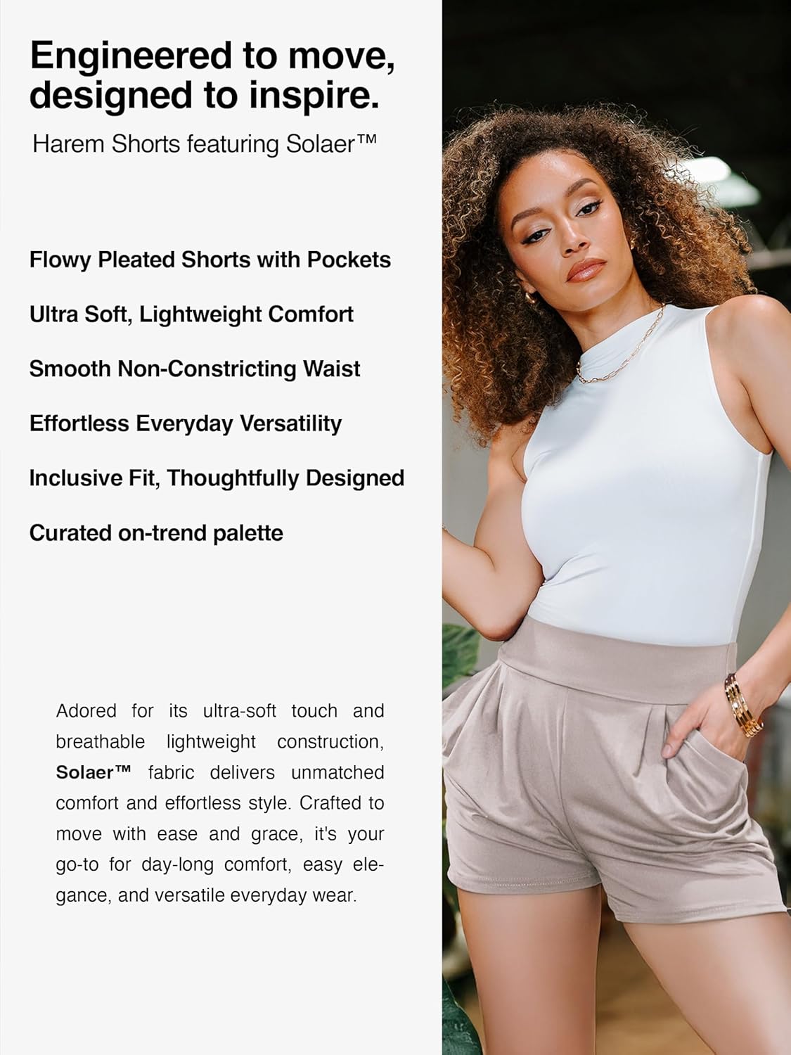 Women’s Shorts with Pockets Ultra Soft Stretch