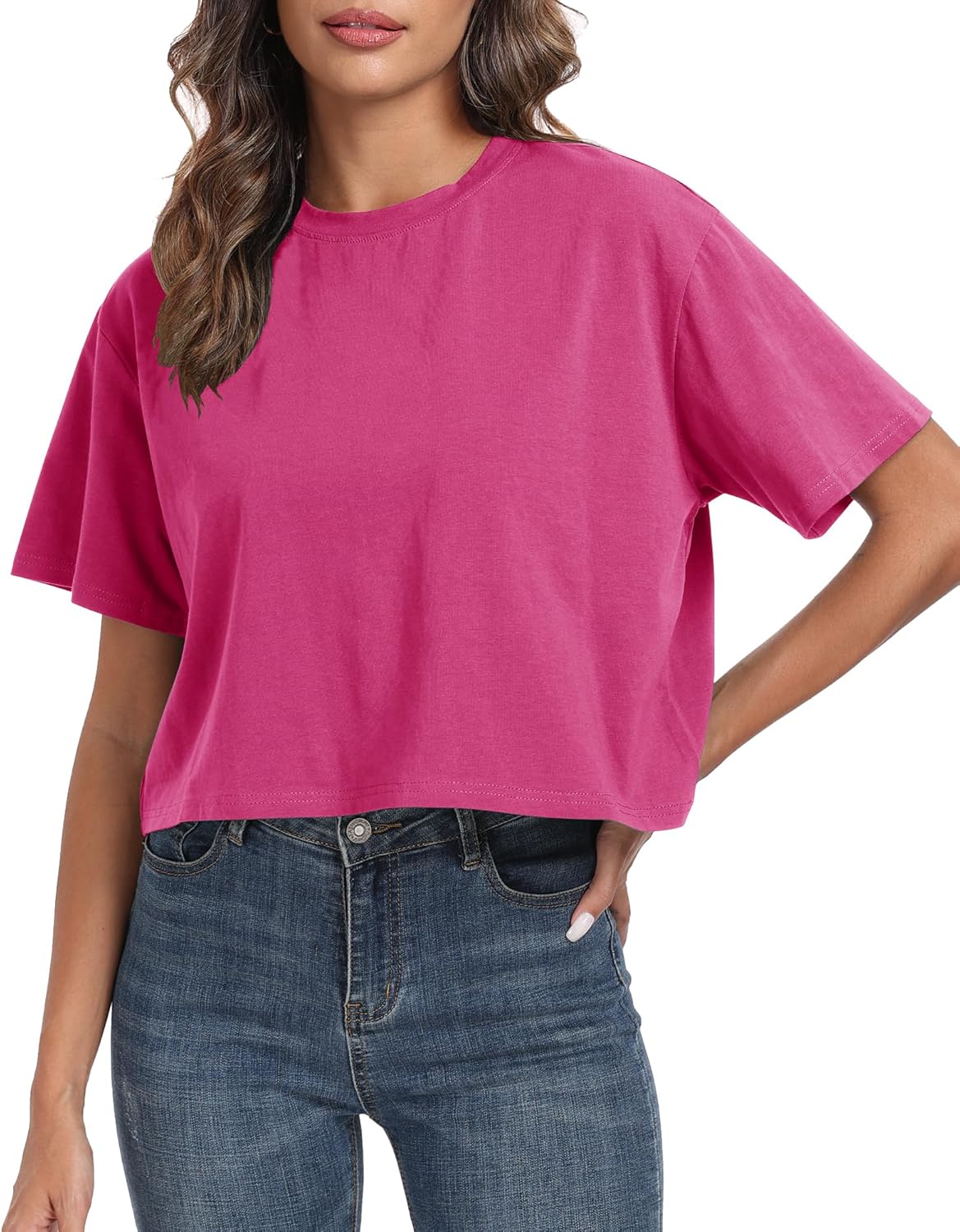 Women's Oversized Workout Cropped T Shirts