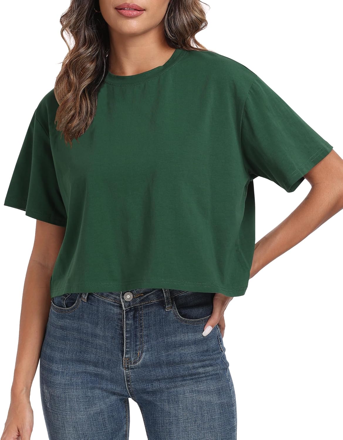 Women's Oversized Workout Cropped T Shirts