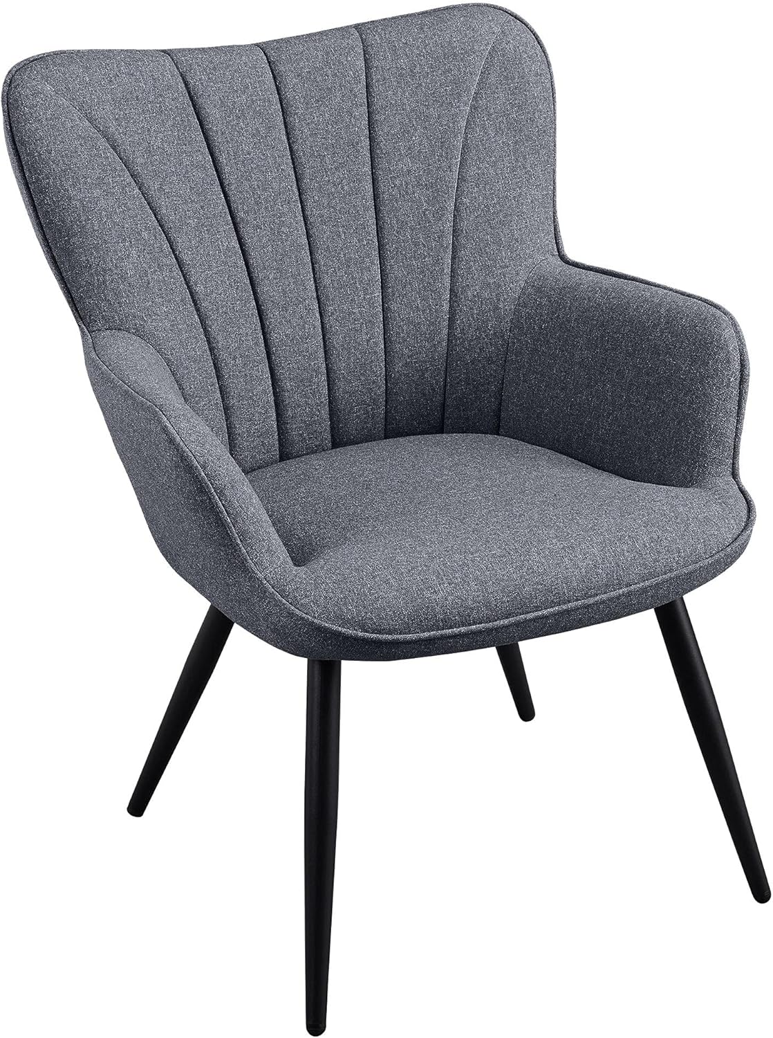 Yaheetech PU Leather Armchair Modern Accent Chair with Metal Legs