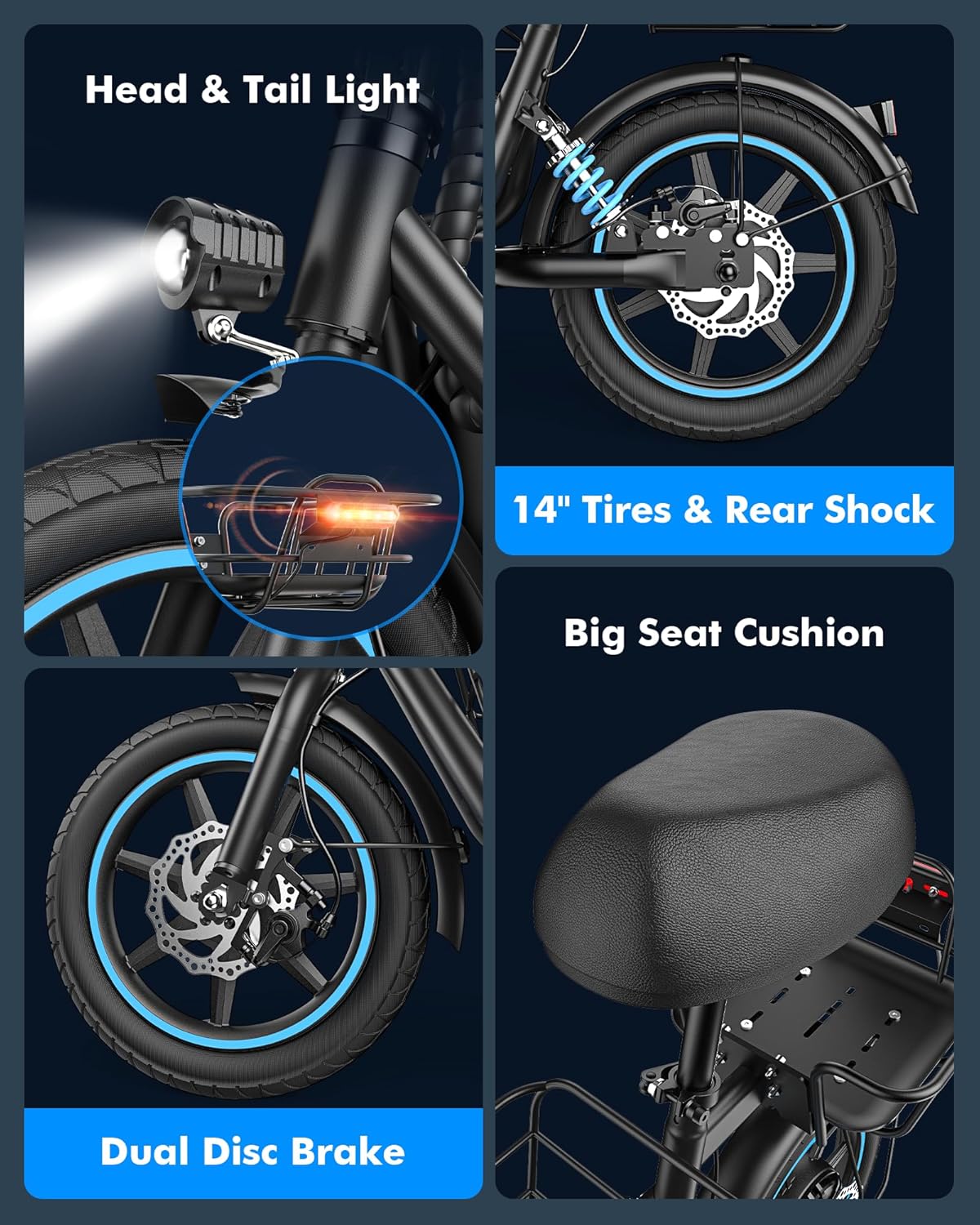 Gyroor Adults Electric Scooter with Large Middle Basket