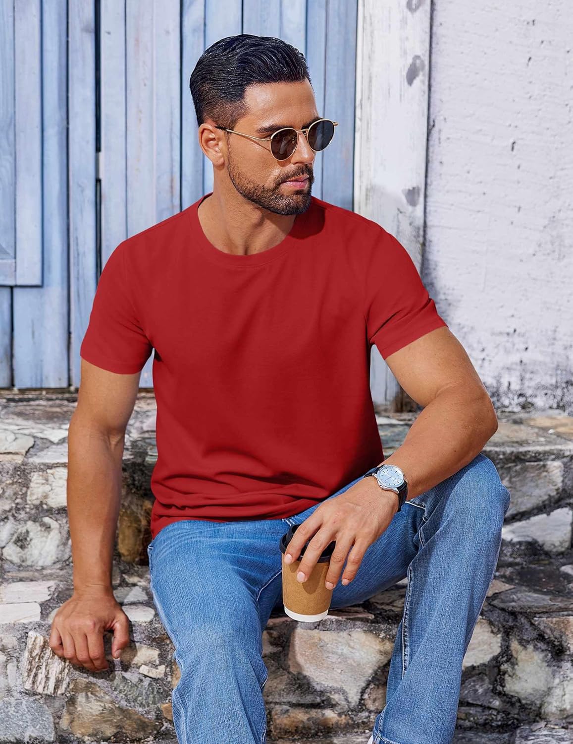 T Shirt Short Sleeve Crew Neck T-Shirt Casual Summer Basic Tee Shirts