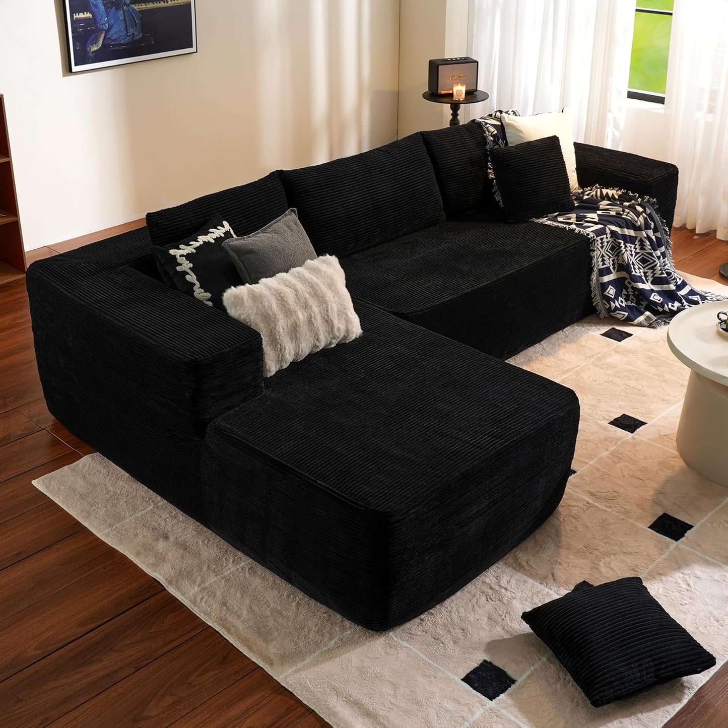 104" Cloud Sectional Couch with L-Shape Chaise