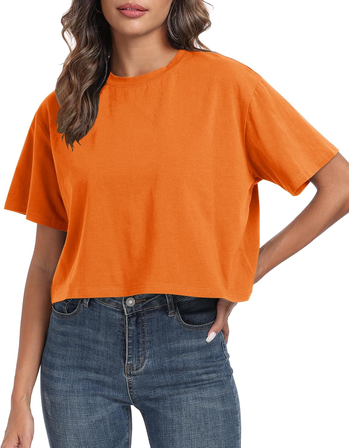 Women's Oversized Workout Cropped T Shirts