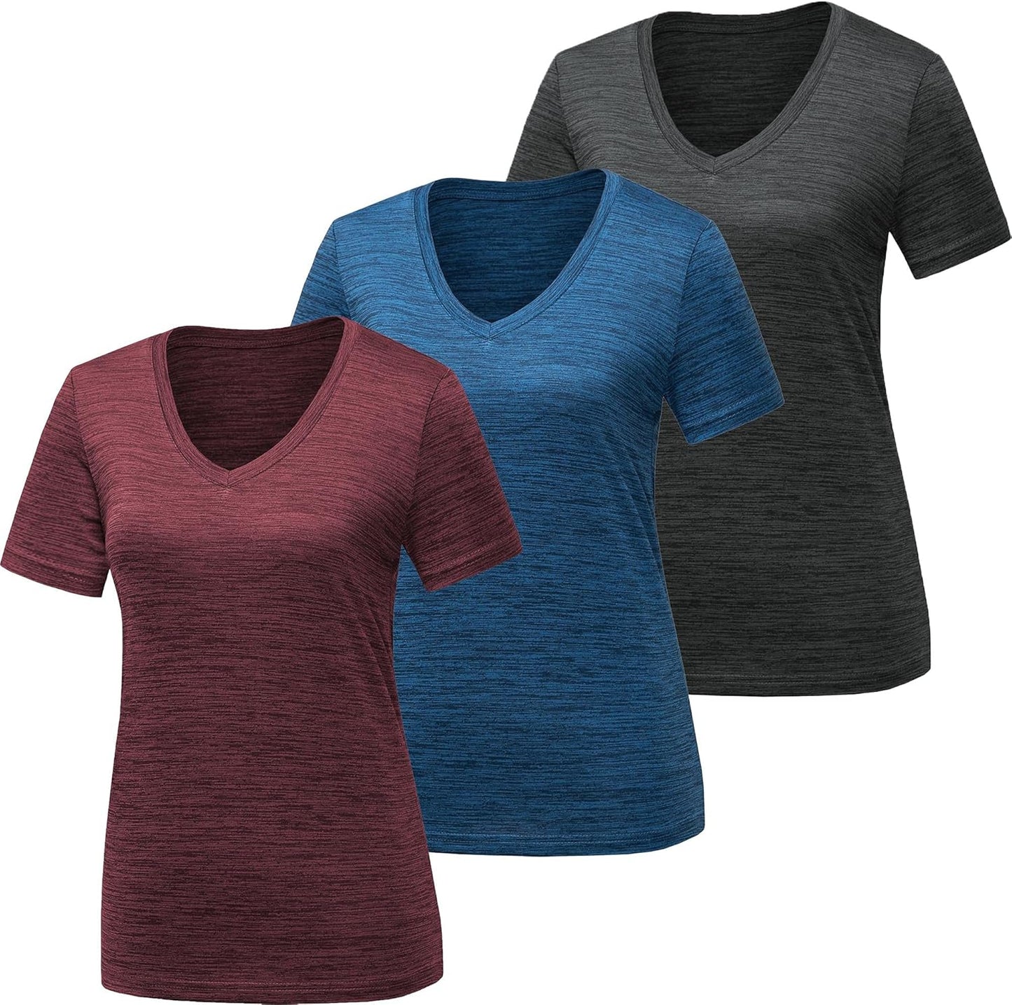 Moisture Wicking Quick Dry Active Athletic Women's Gym Performance T Shirts
