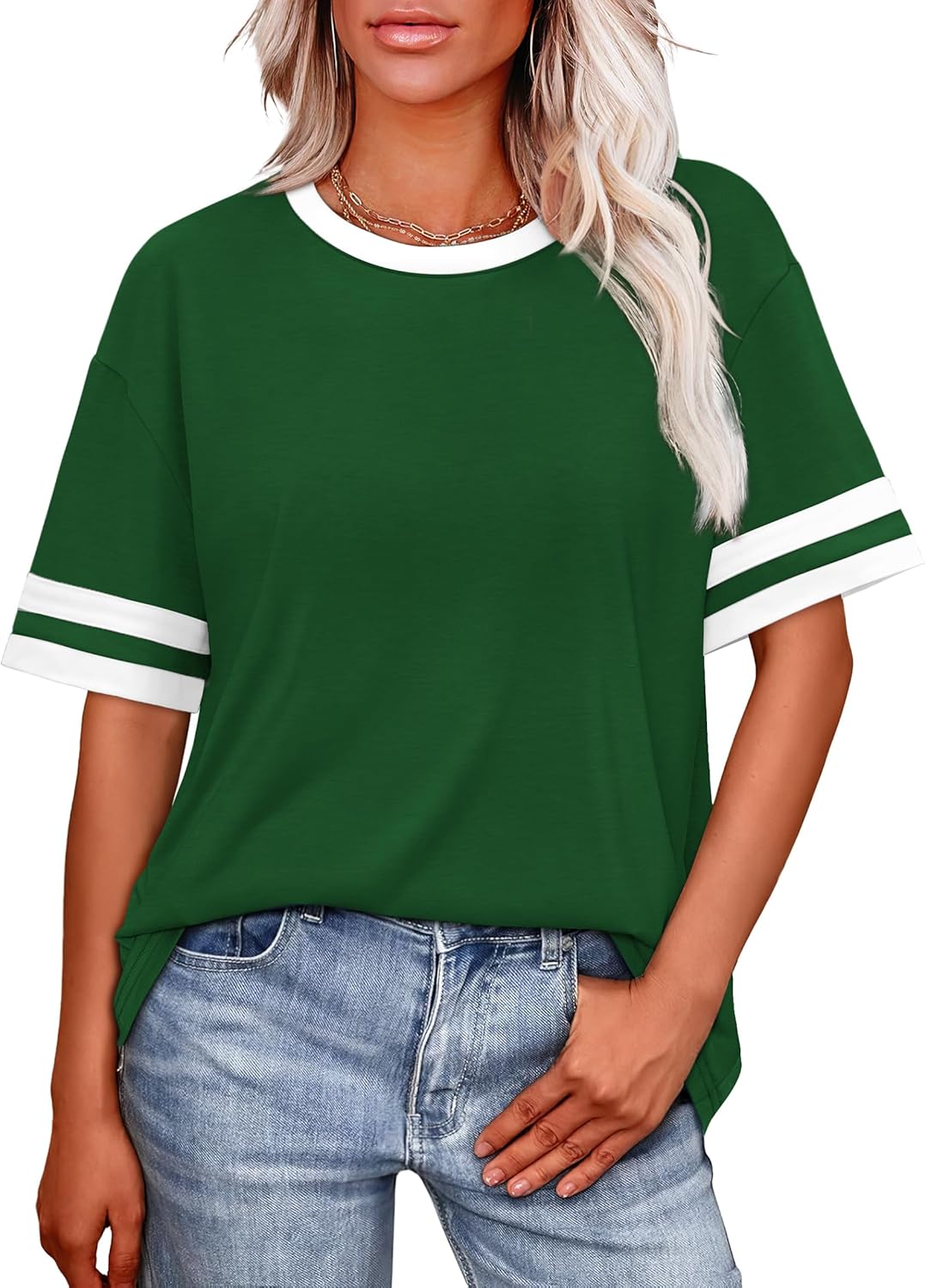 Womens T Shirts Loose Fit Short Sleeve Tees