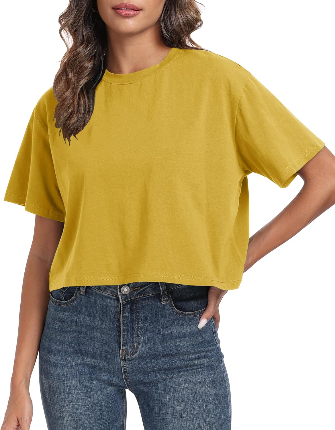 Women's Oversized Workout Cropped T Shirts