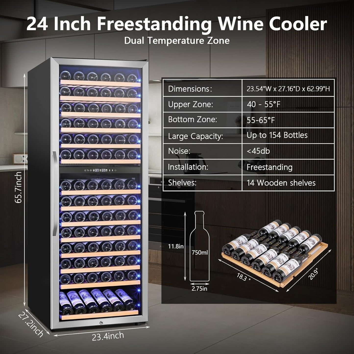24 Inch Beverage Refrigerator Outdoor Under Counter Beverage Cooler for Patio
