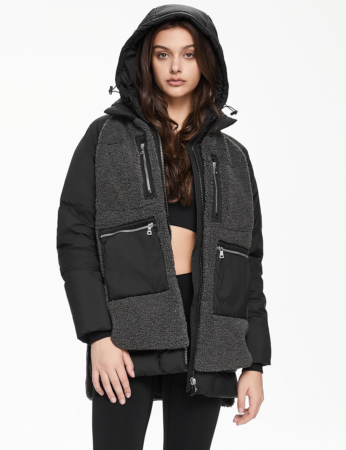 Women’s Thickened Hooded Down Coat Winter Puffer Jacket