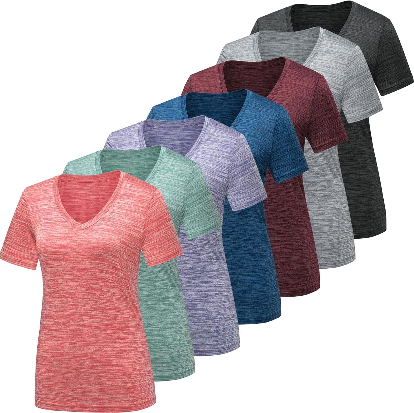 Moisture Wicking Quick Dry Active Athletic Women's Gym Performance T Shirts
