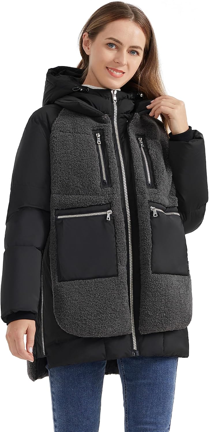 Women’s Thickened Hooded Down Coat Winter Puffer Jacket
